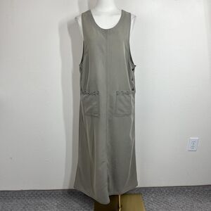 Vintage Bagatelle Dress Womens Medium Embroidered Midi Shift Pockets Boho 90s